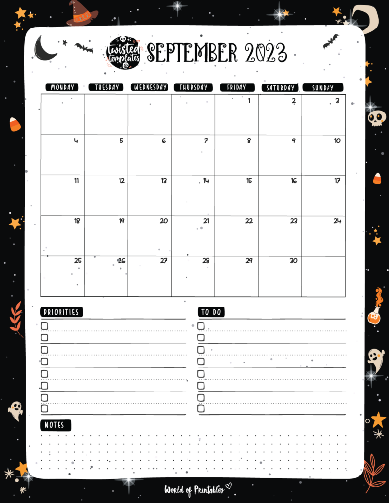 Witchy Calendar September 2023