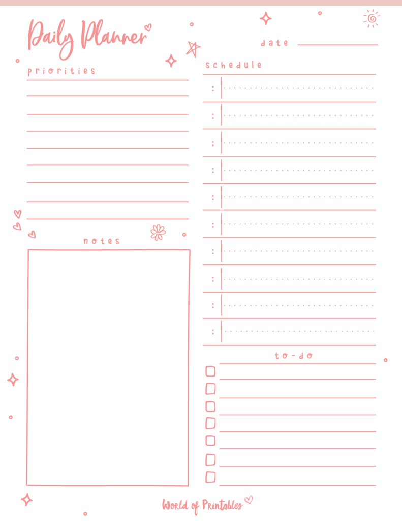 Cute November 2022 Daily Planner Printable