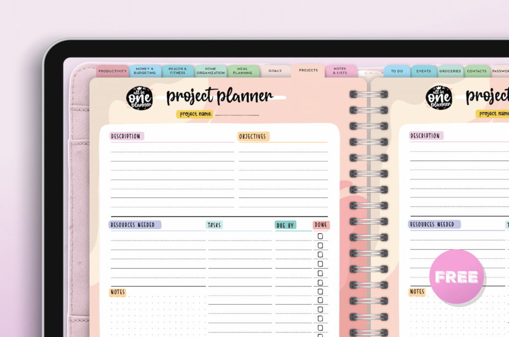 Digital project planner