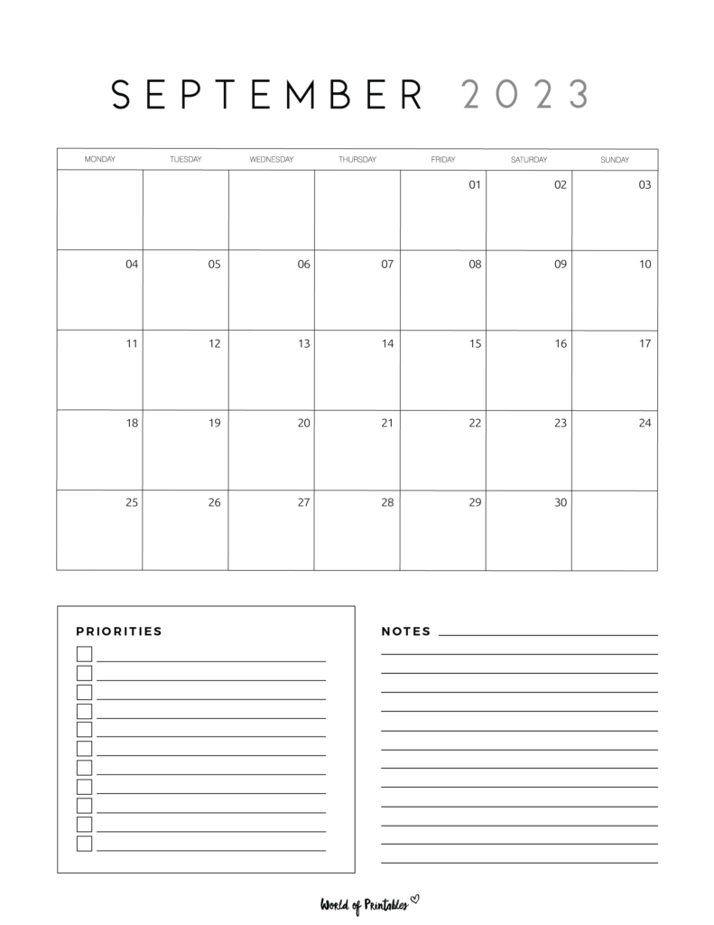 september 2022 calendar clipart bw