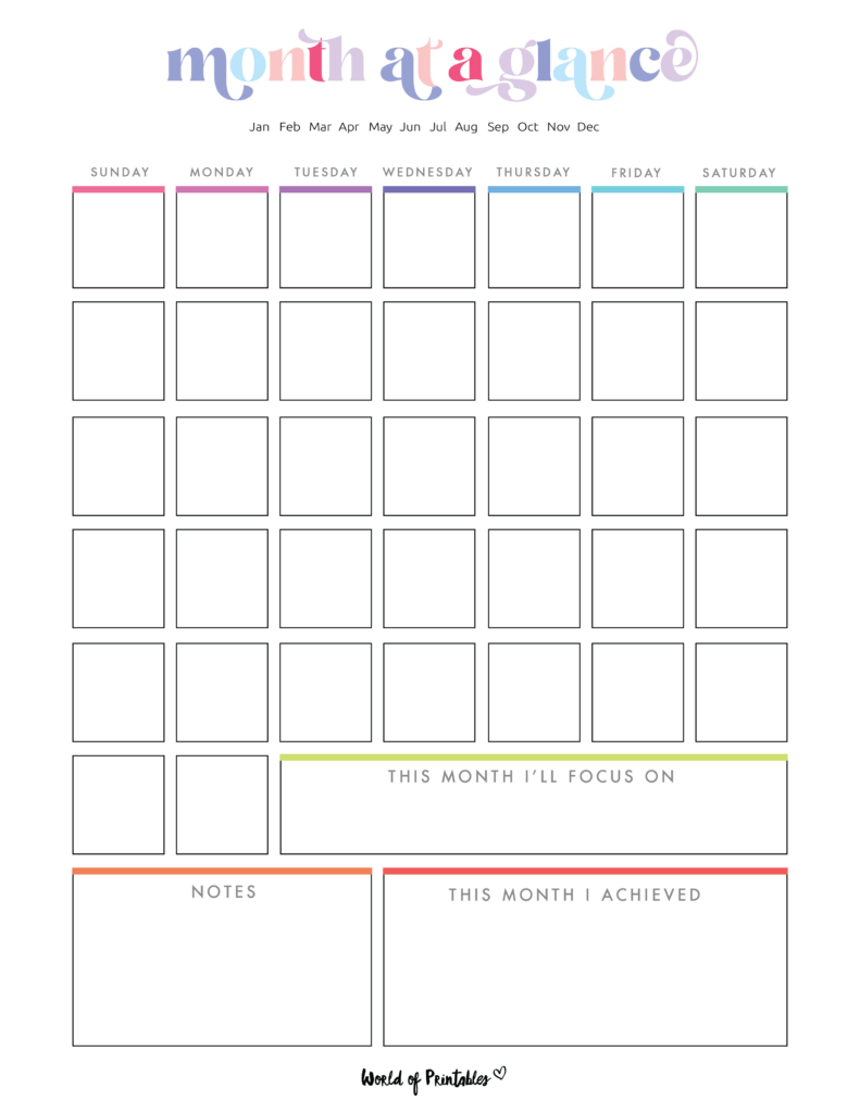 at a glance monthly planner