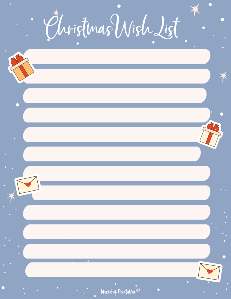 christmas list template