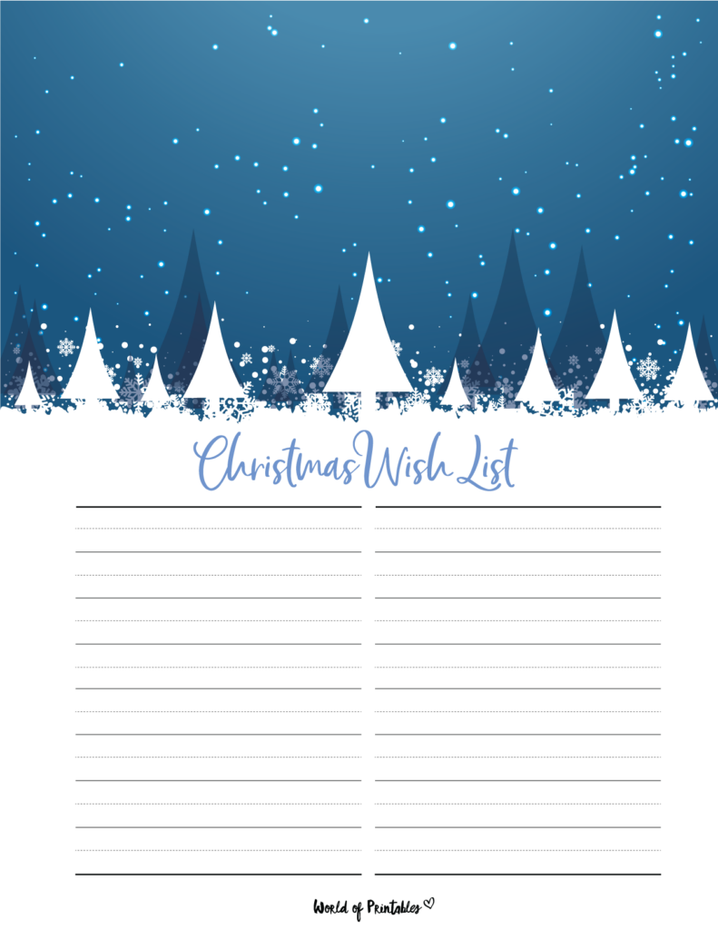 christmas wish list template