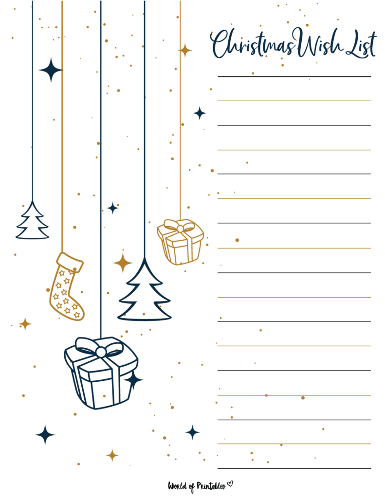 printable christmas list