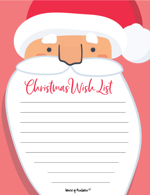 Wish List Templates - For Christmas, Amazon & Universal - World of ...