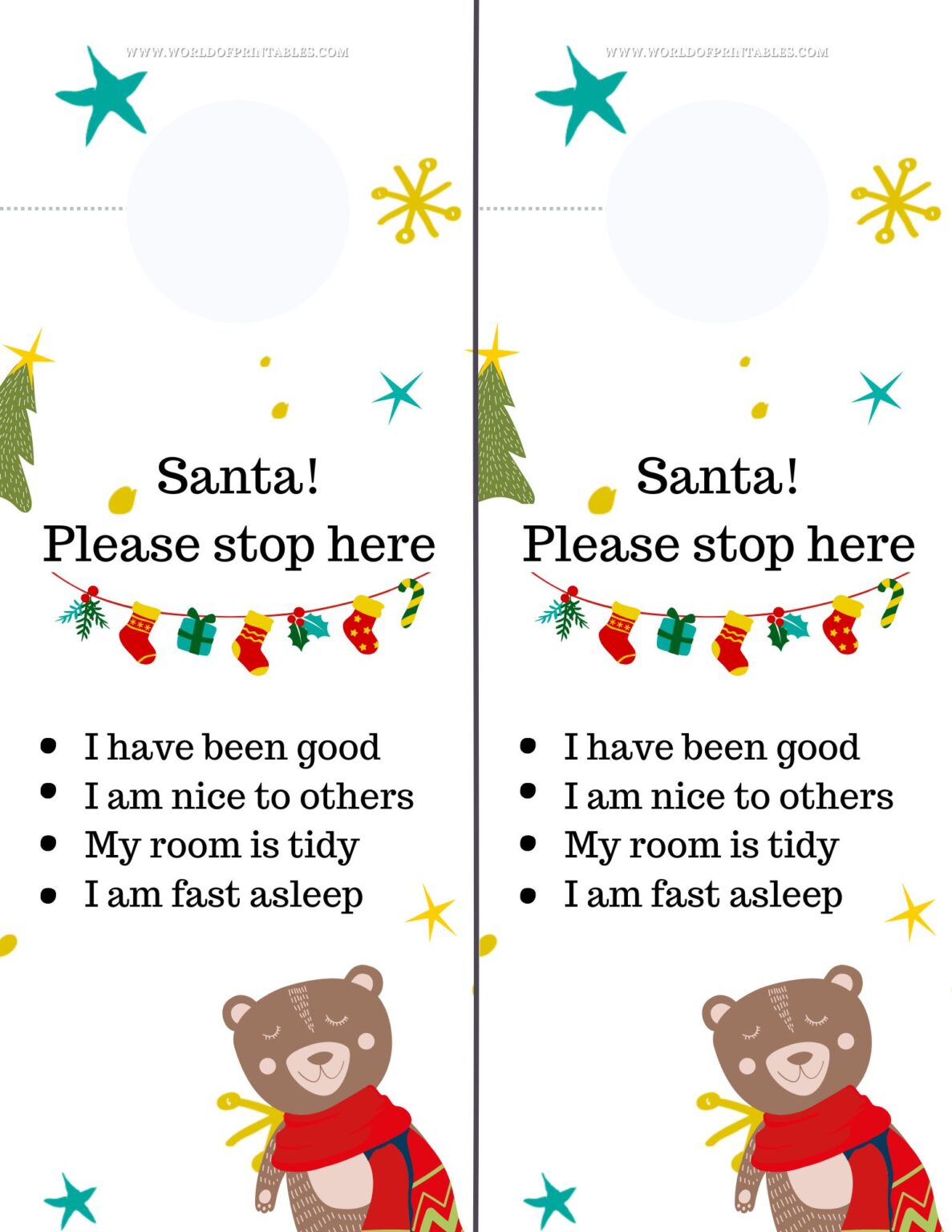 Christmas Door Hangers - World of Printables