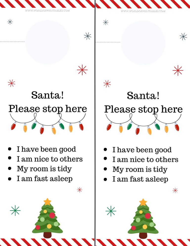 Christmas Door Hangers - World of Printables