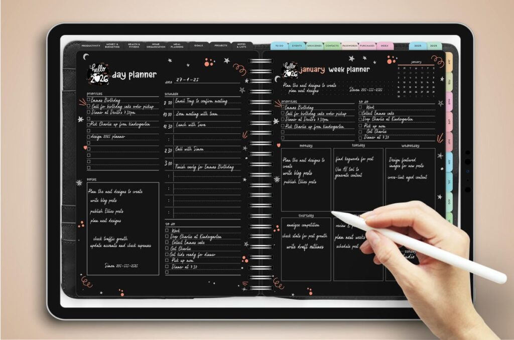 Digital Planner PDF Daily Planner Example