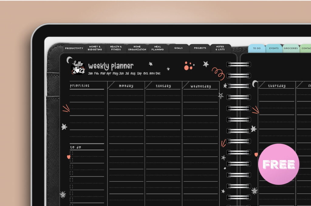 Digital Planner PDF Weekly Planner