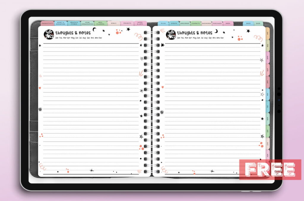 Digital Planner for iPad Note book