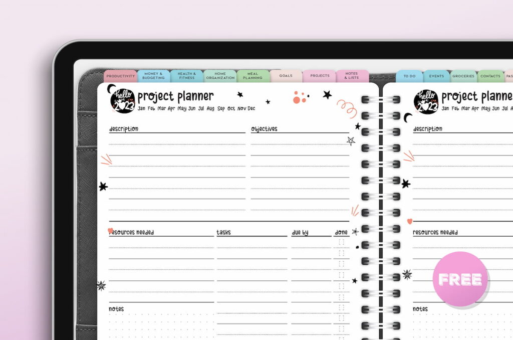 Digital Planner for iPad project planner