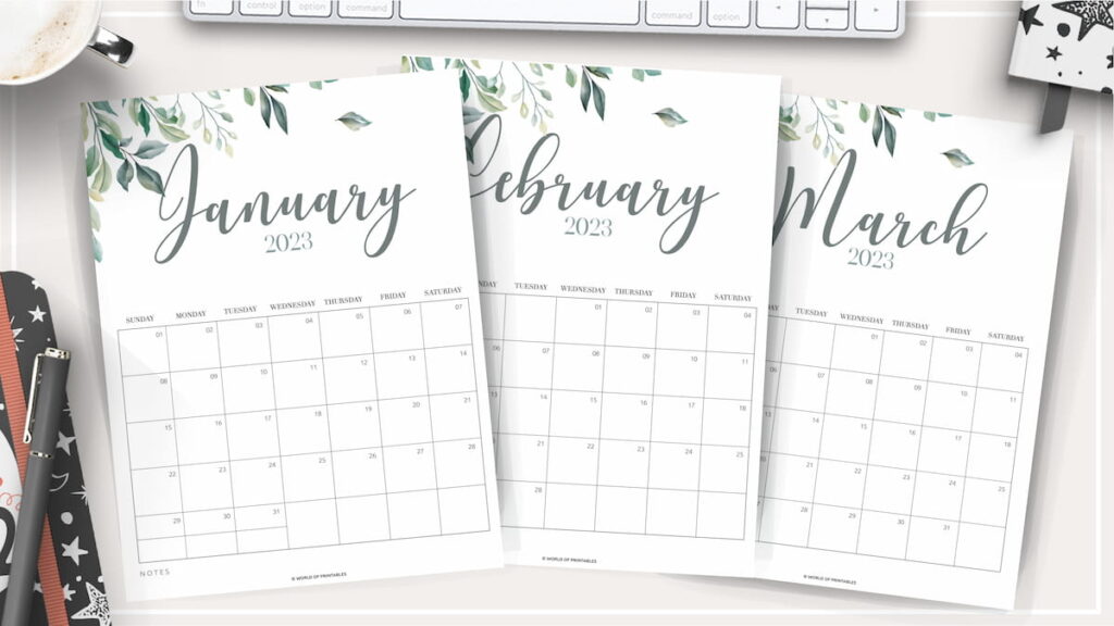 Free Printable Calendar for 2023 Template