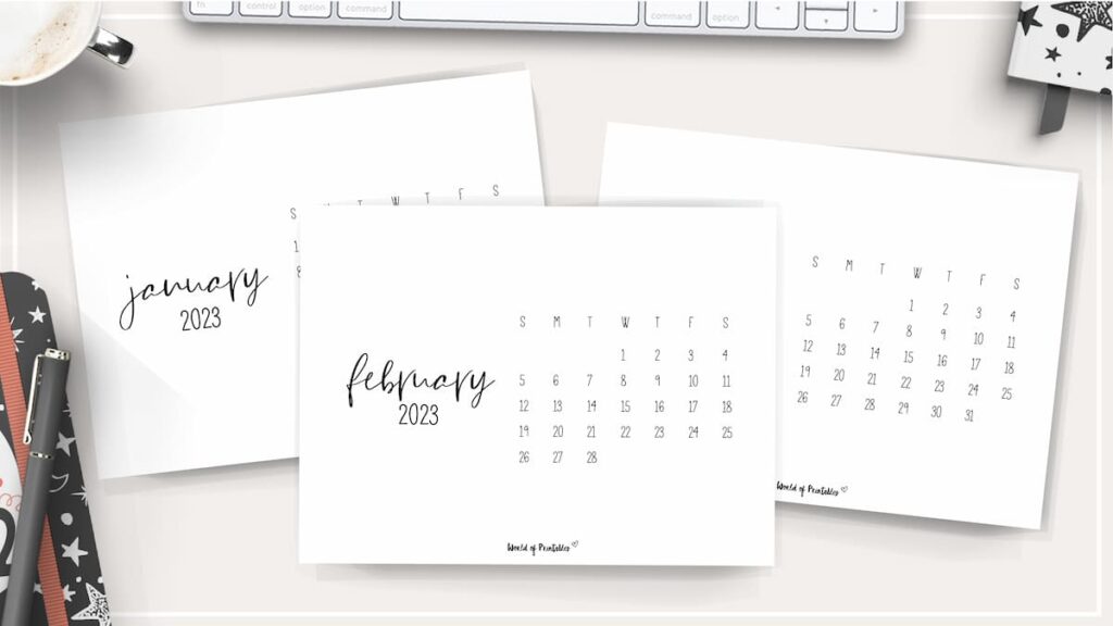 Free Printable Calendars for 2023