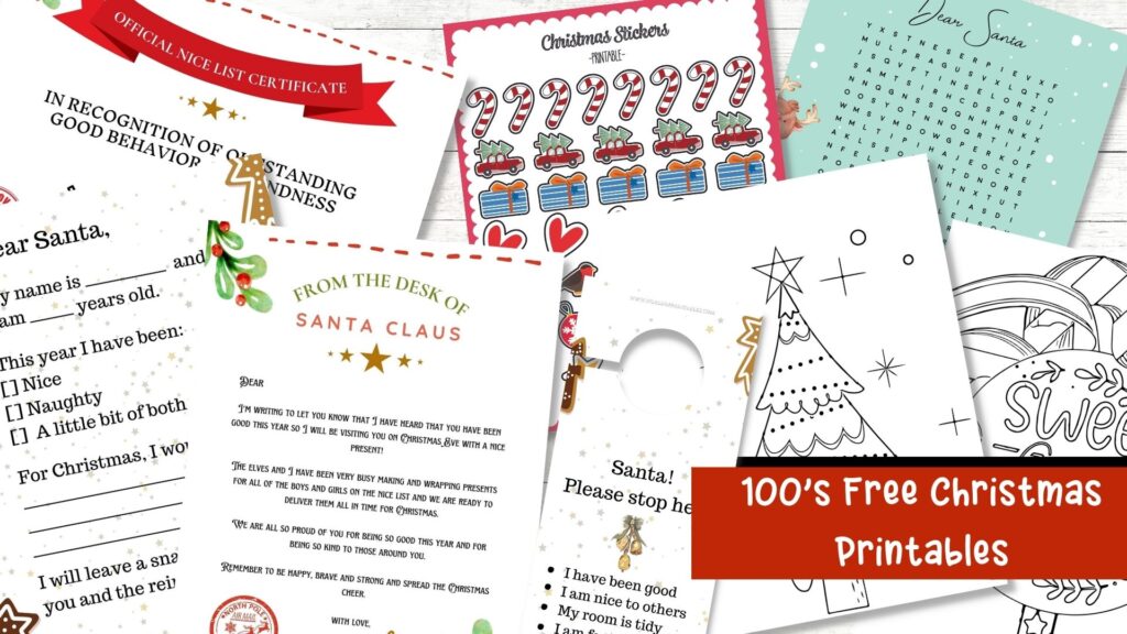 Grab all of our free christmas printables