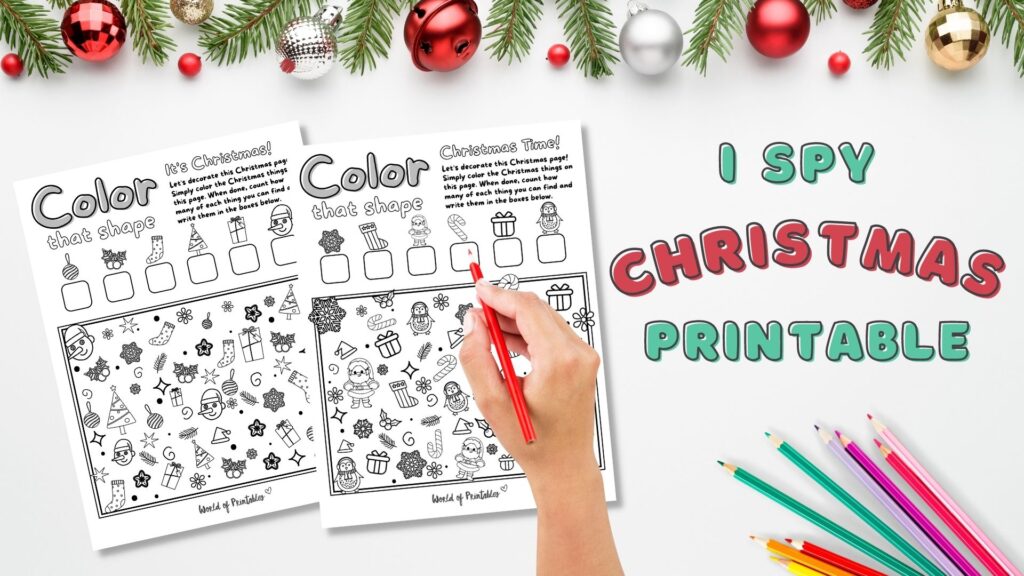 I Spy Christmas Printable