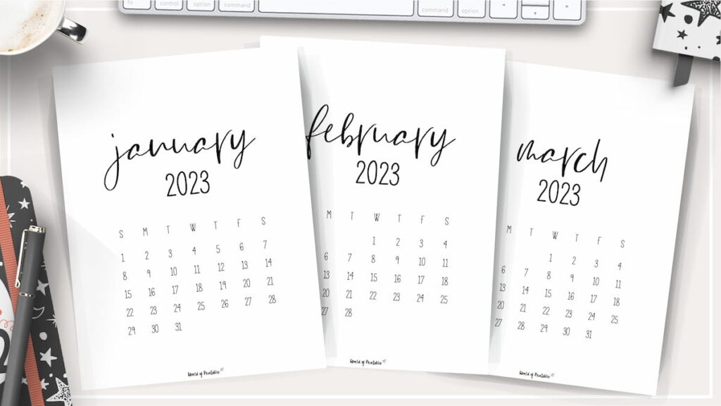 Minimalist Calendar For 2023