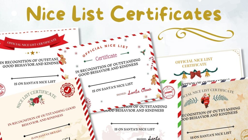 Nice list certificates