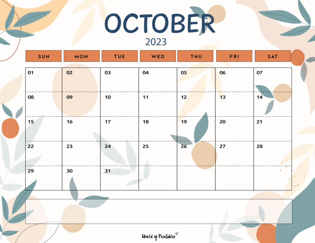 Citrus October 2023 Calendar