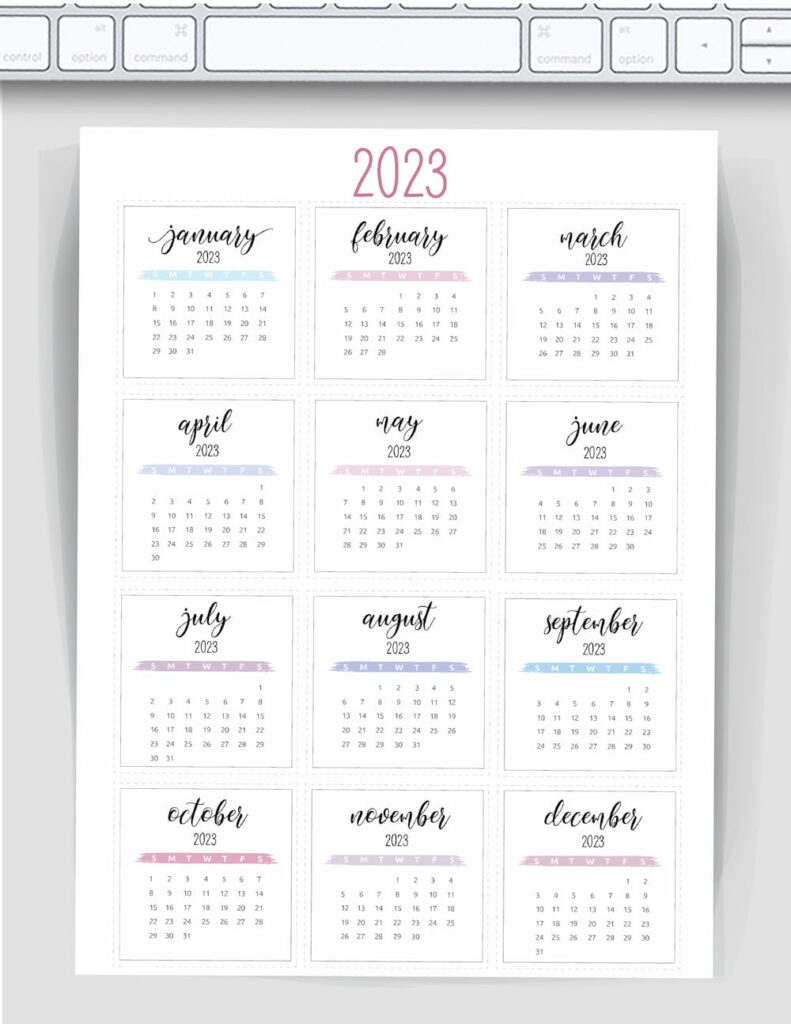 colorful monthly calendar 2023 pdf