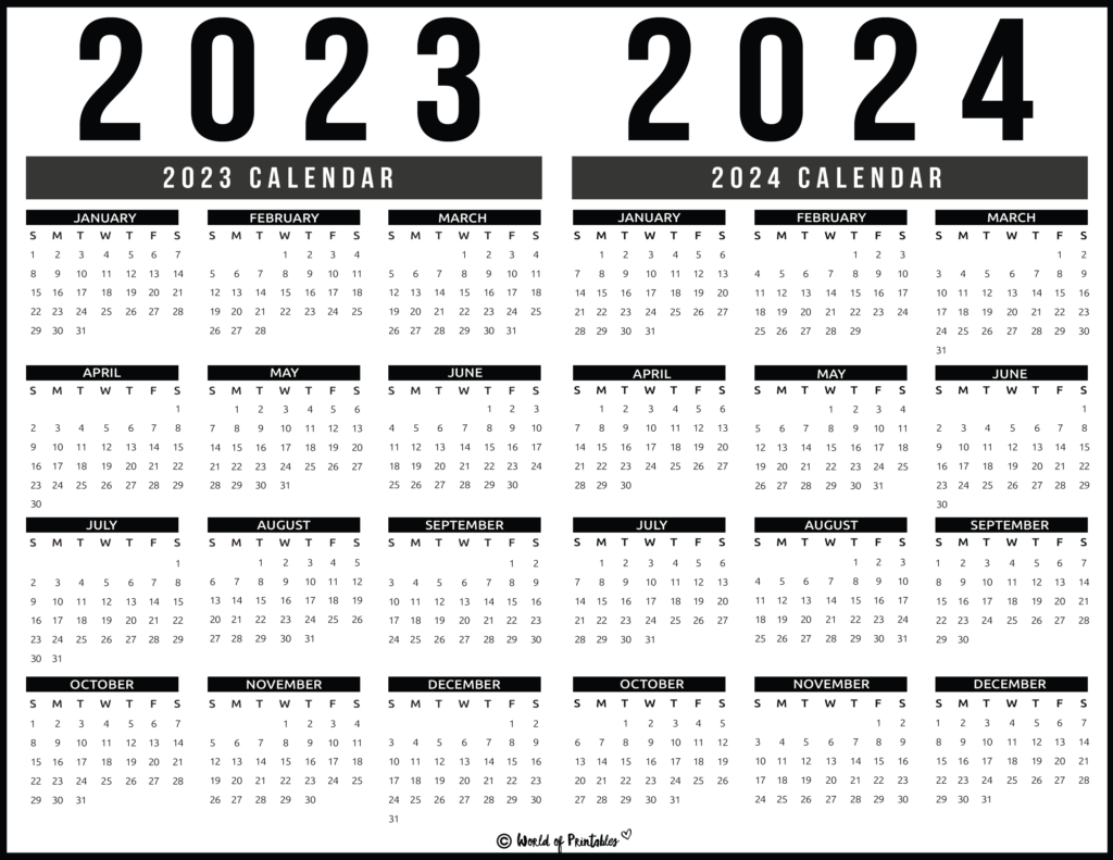 2023 2024 Printable Calendar