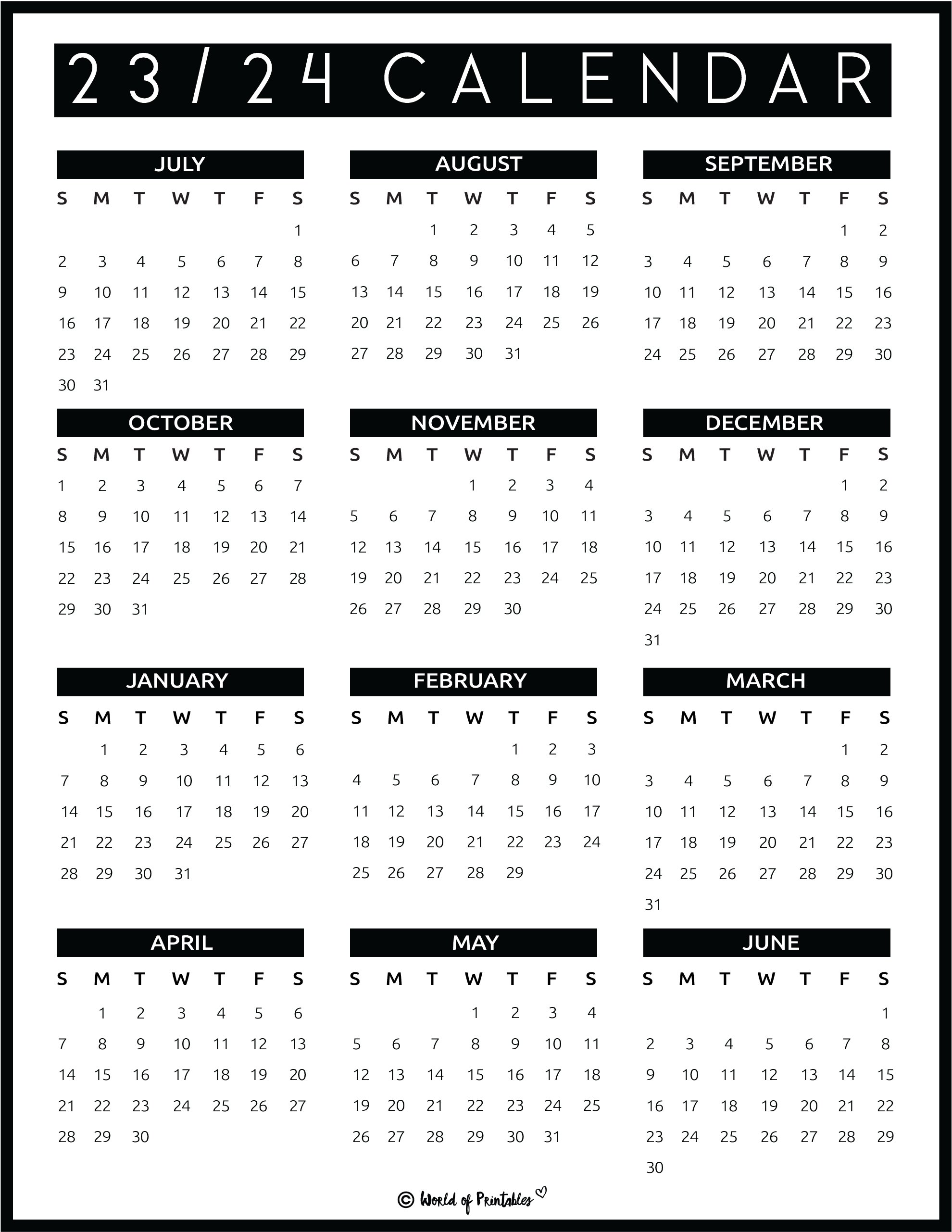 23 24 Academic Calendar Uriel Foster
