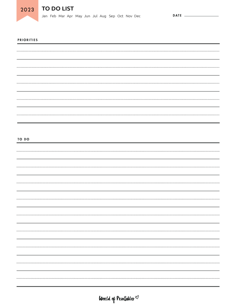 2023 Planner To Do List