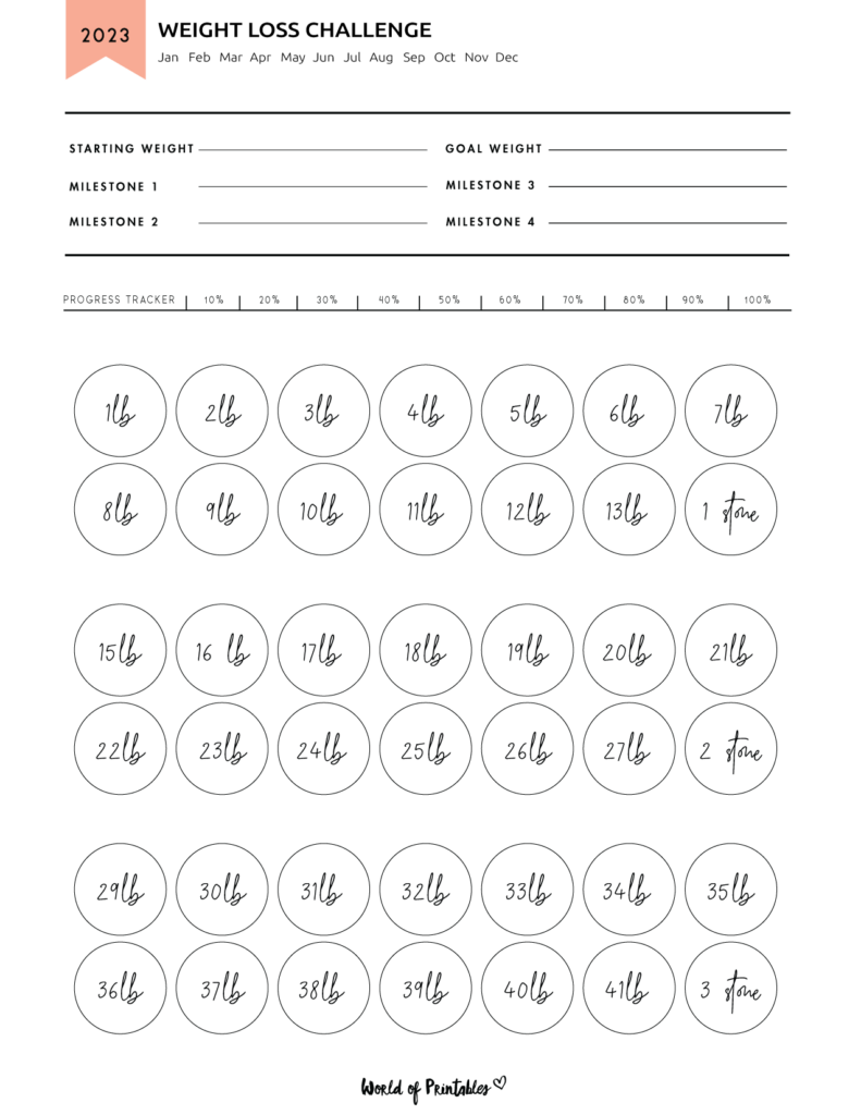 2023 Planner Weight Loss Challenge