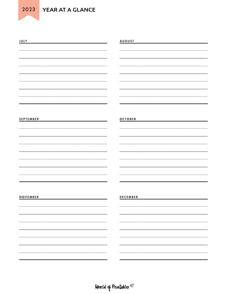 2023 Planner Year at a glance 2