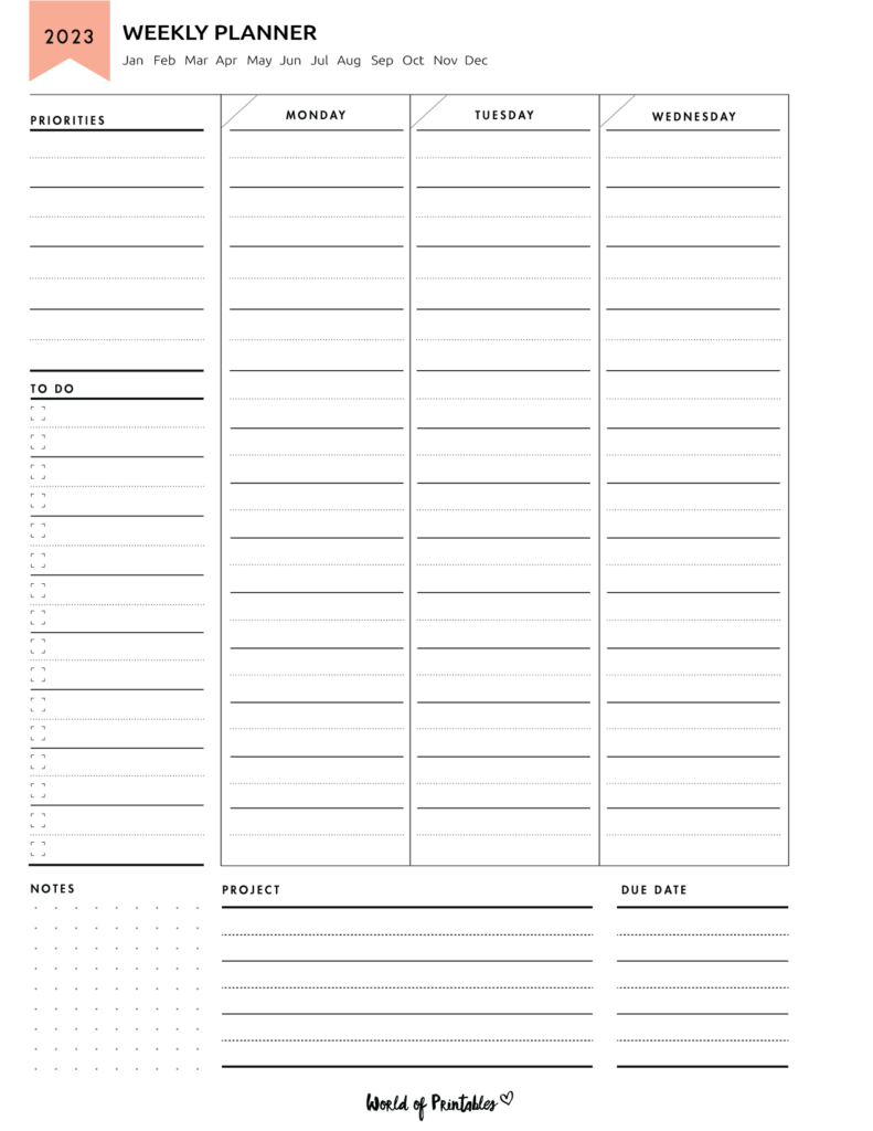 2023 Week Planner 1