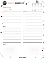 Free Cute January Calendar &amp; Planner Printable Set - World of Printables