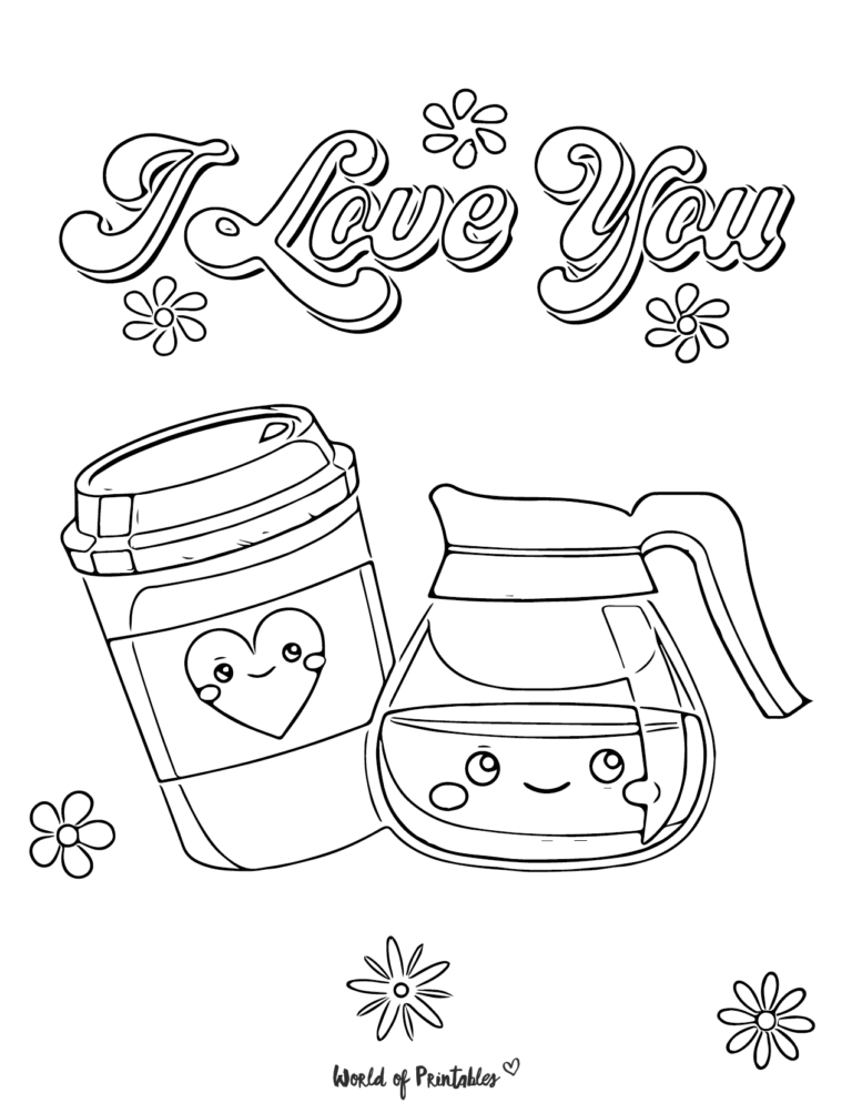 Cute Food Coloring Pages - World of Printables