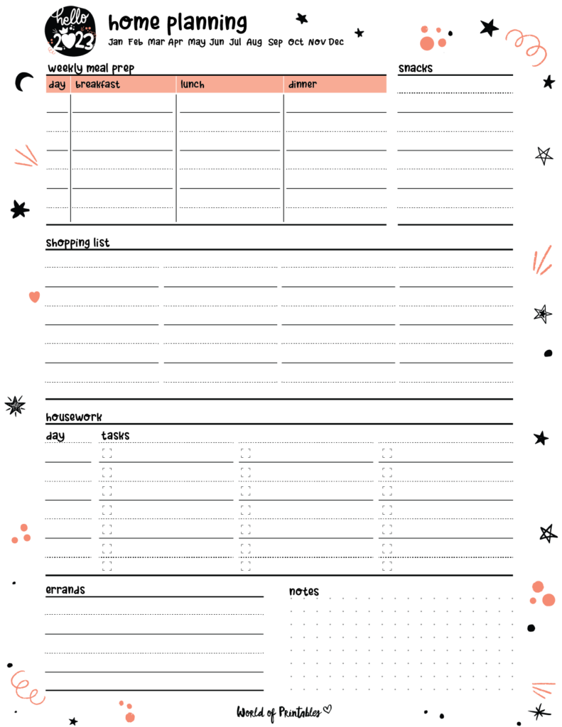 Hello 2023 Cute Planner_Home Planning
