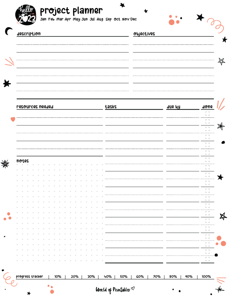 Hello 2023 Cute Planner_Project Planner