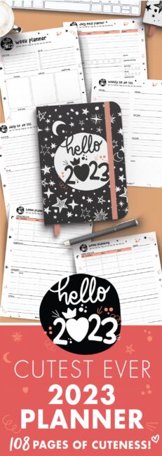 Hello 2023 Planner Cute Planner for 2023
