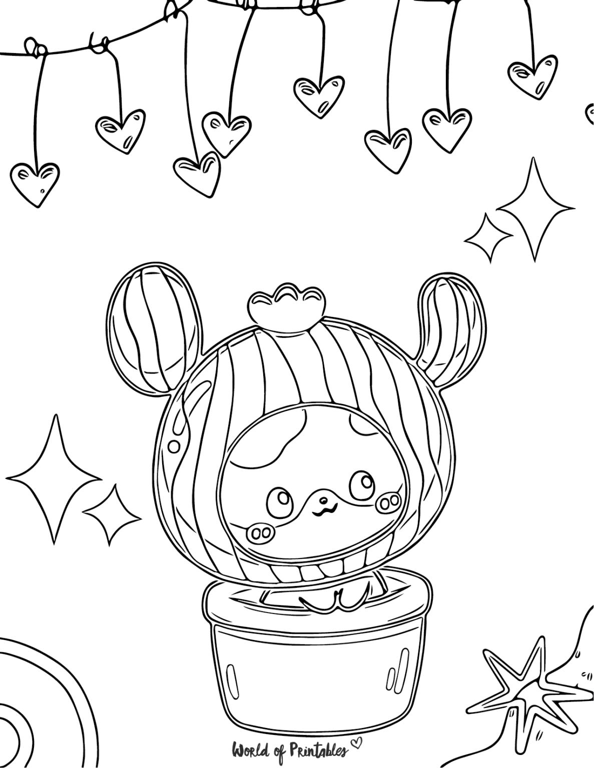 Kawaii Coloring Page 01