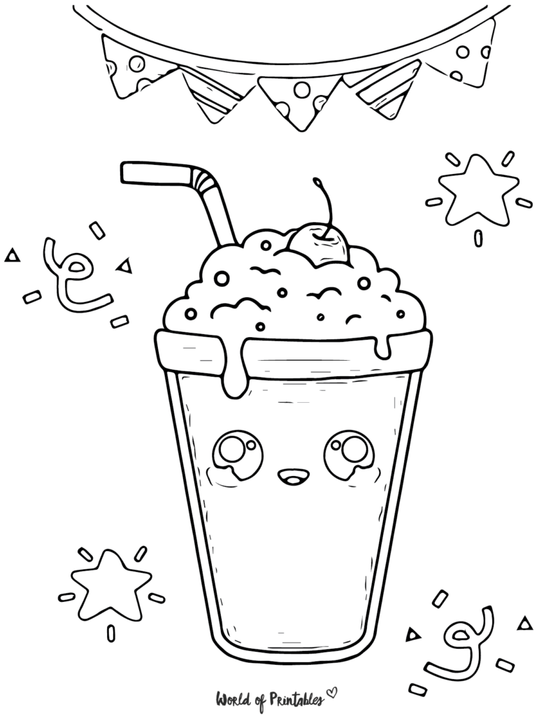 Kawaii Coloring Pages - World of Printables