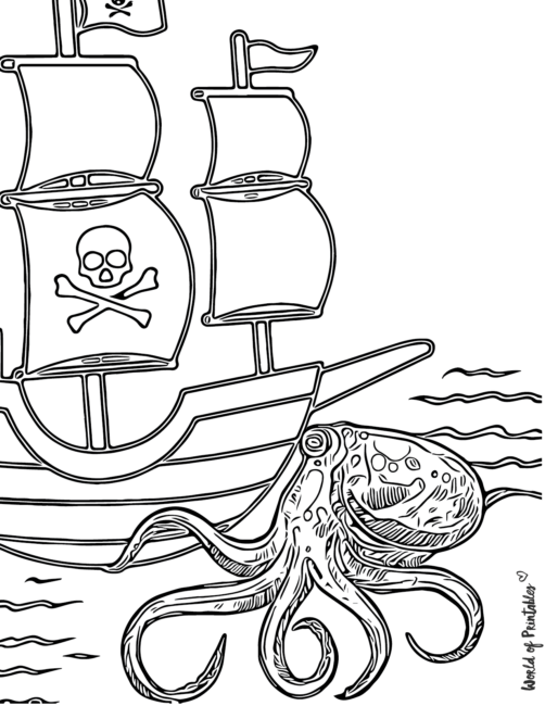 Octopus Coloring Pages-25