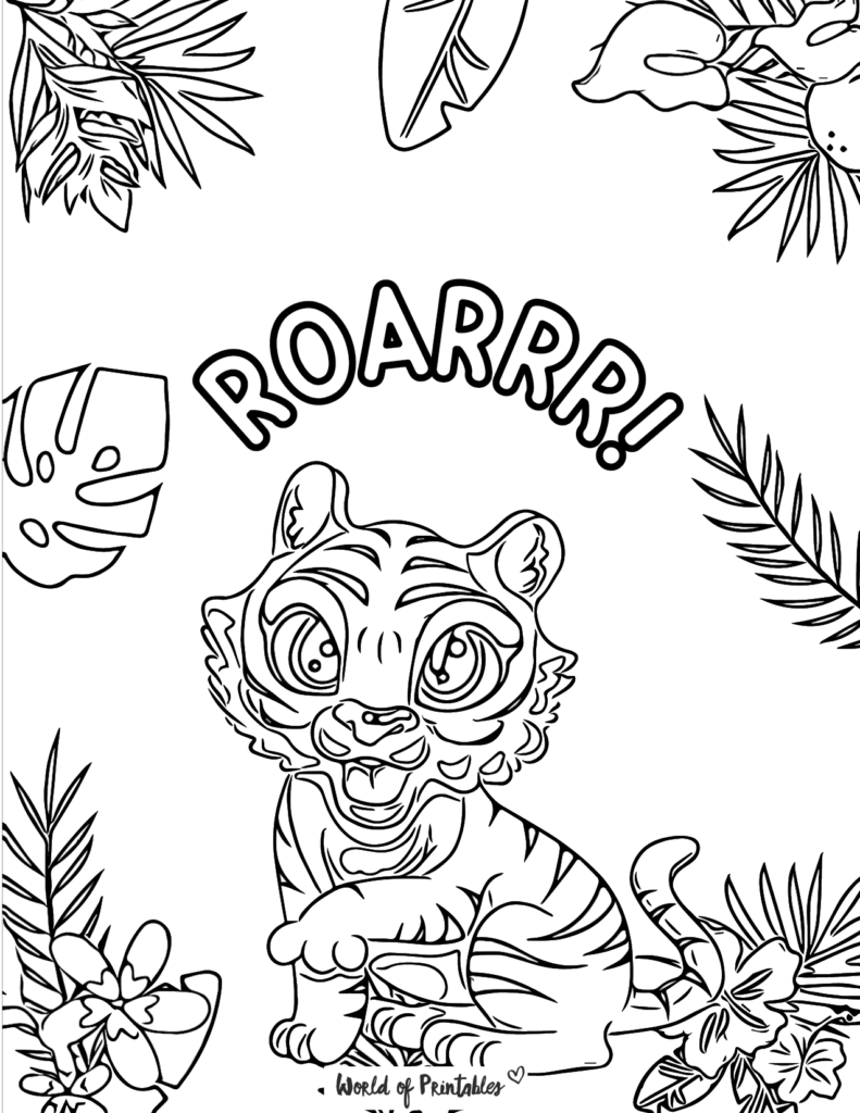 Tiger Coloring Pages - World of Printables