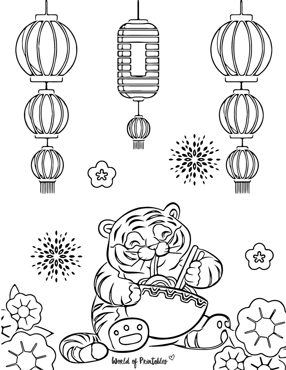 Tiger Coloring Pages World of Printables