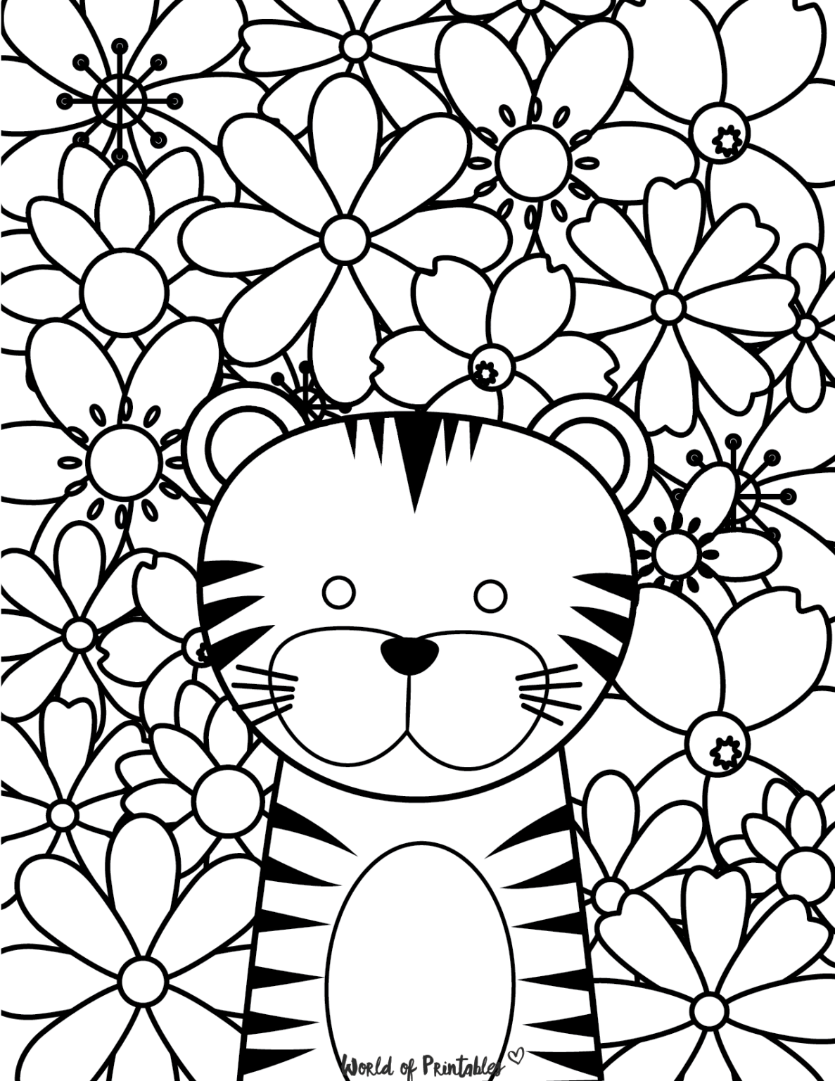 Tiger Coloring Pages - World of Printables