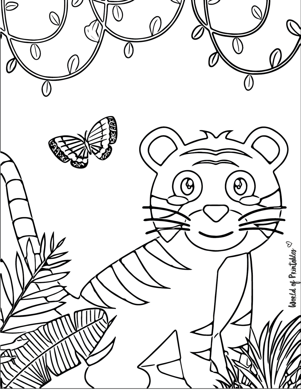 Tiger Coloring Pages - World of Printables