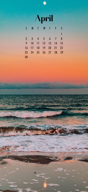 phone background of sunset and the waves