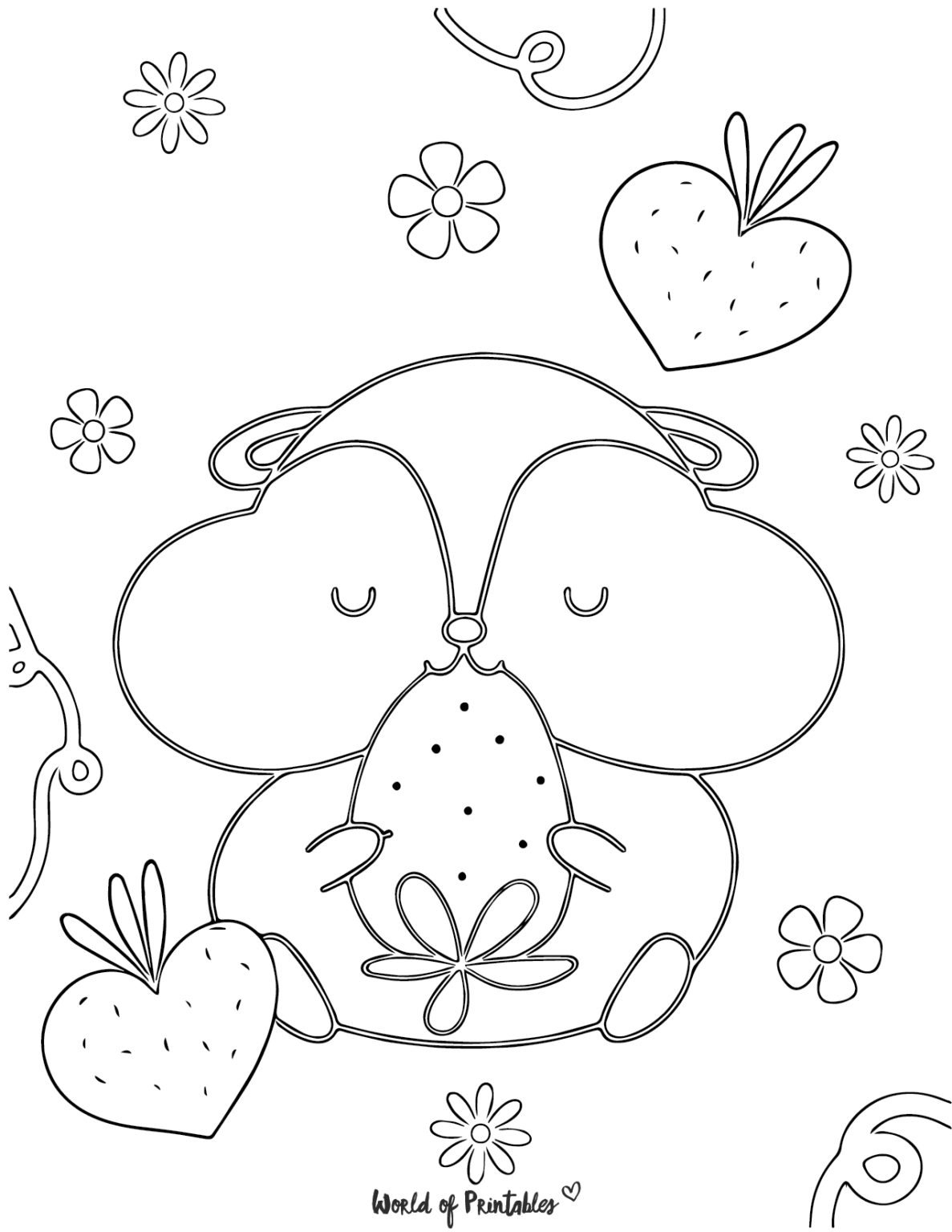 Cute Animal Coloring Pages - World of Printables