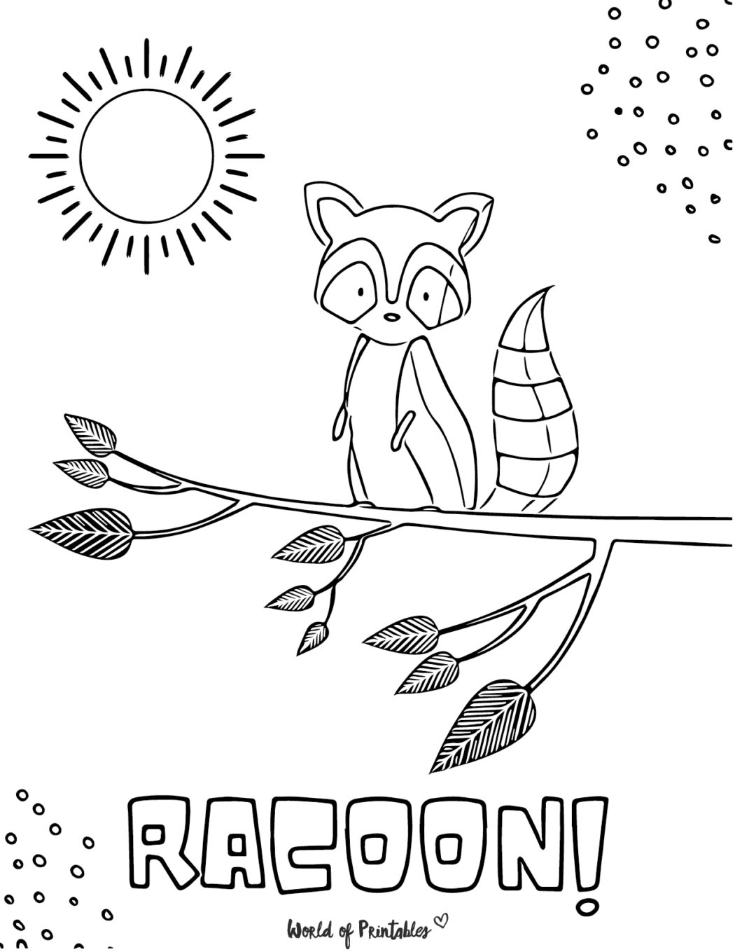 Cute Animal Coloring Pages - World of Printables