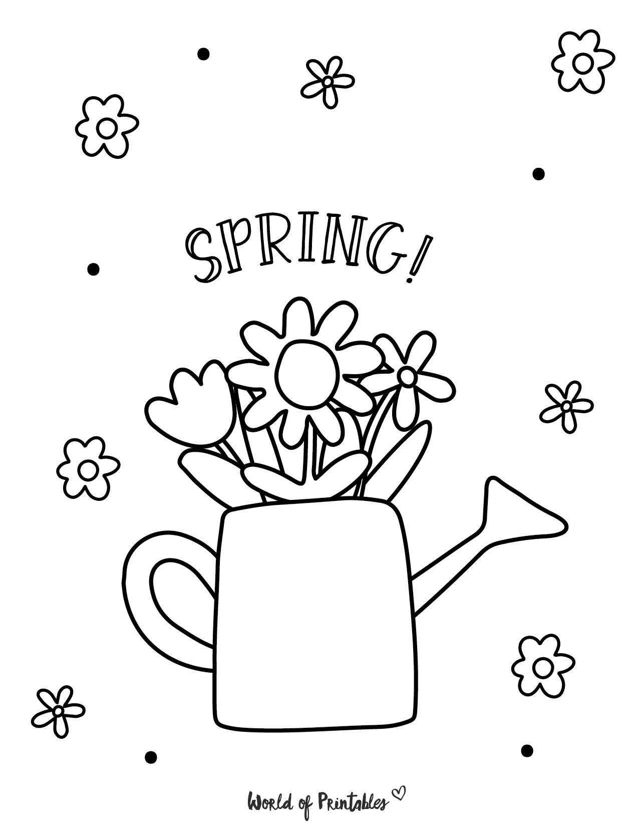 Spring Printable Coloring Pages