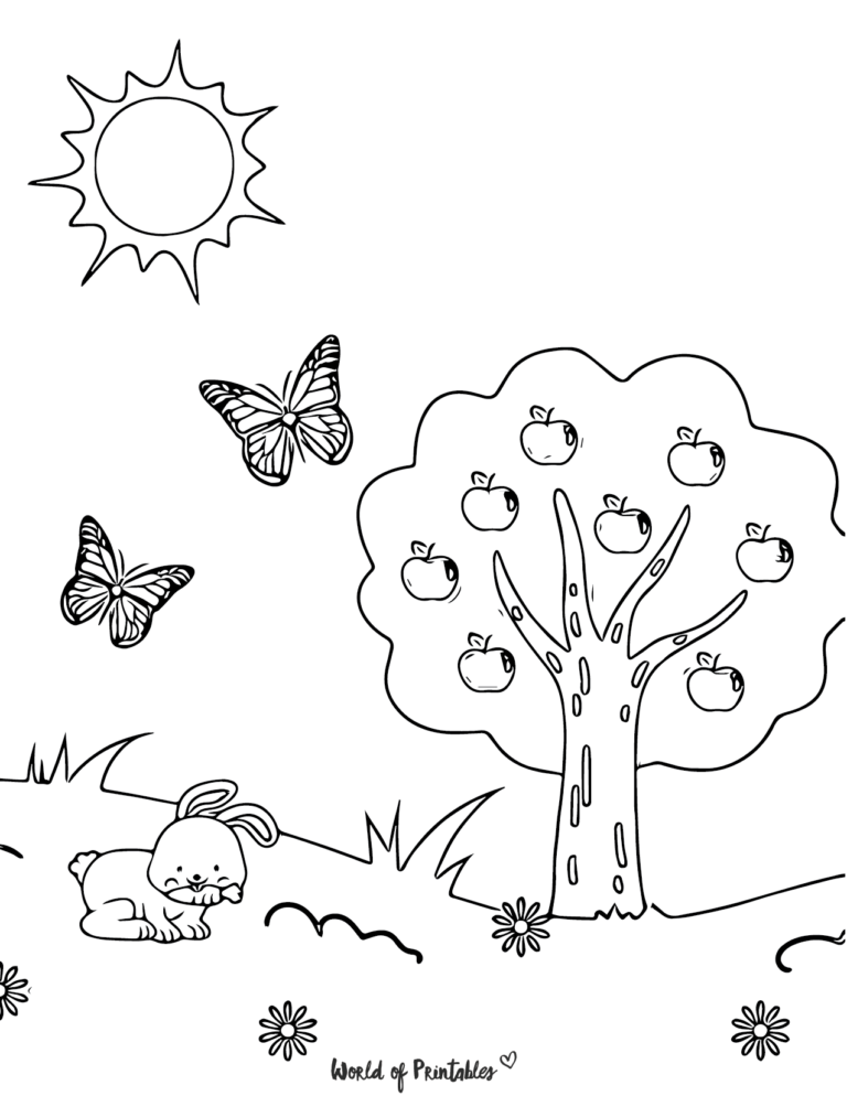 Spring Coloring Pages - World of Printables