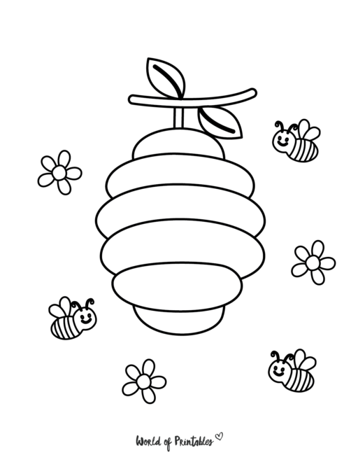 Easy Spring Coloring Pages For Preschoolers