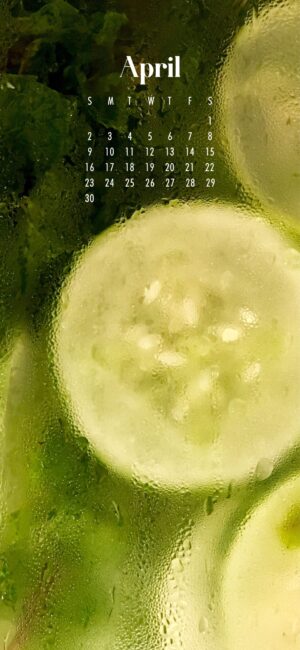 phone wallpaper of cucmber in water close up