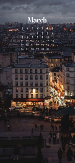 March Calendar Wallpaper Aesthetic