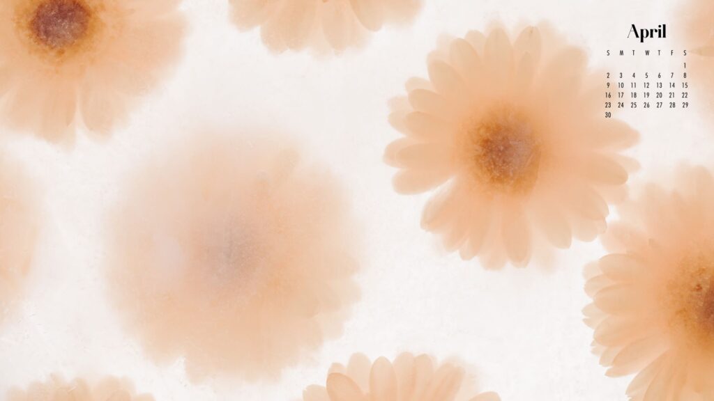 desktop wallpaper of Soft orange flowers